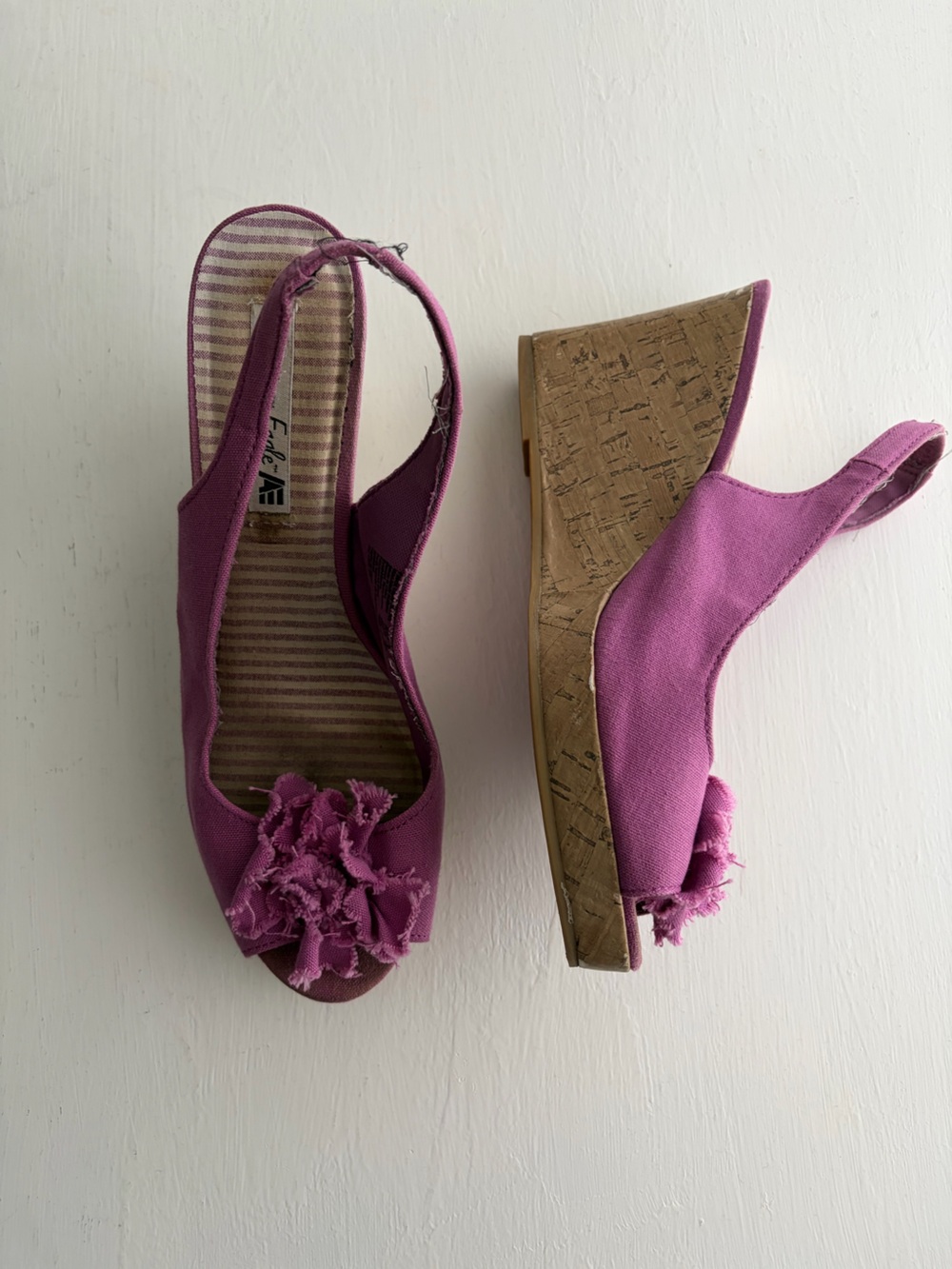 American Eagle Peep Toe Wedge Heel